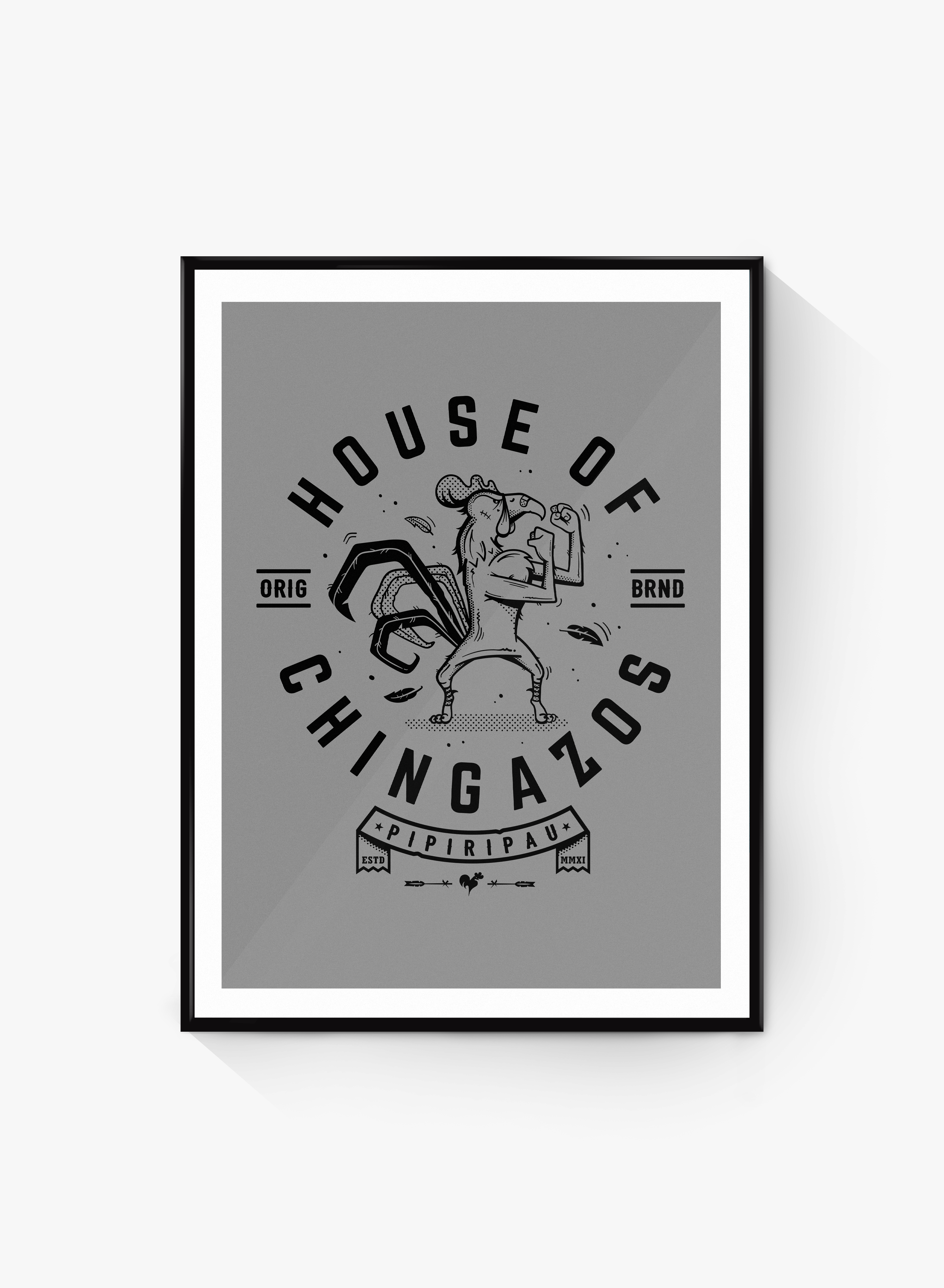 House of Chingazos Gray (Print)
