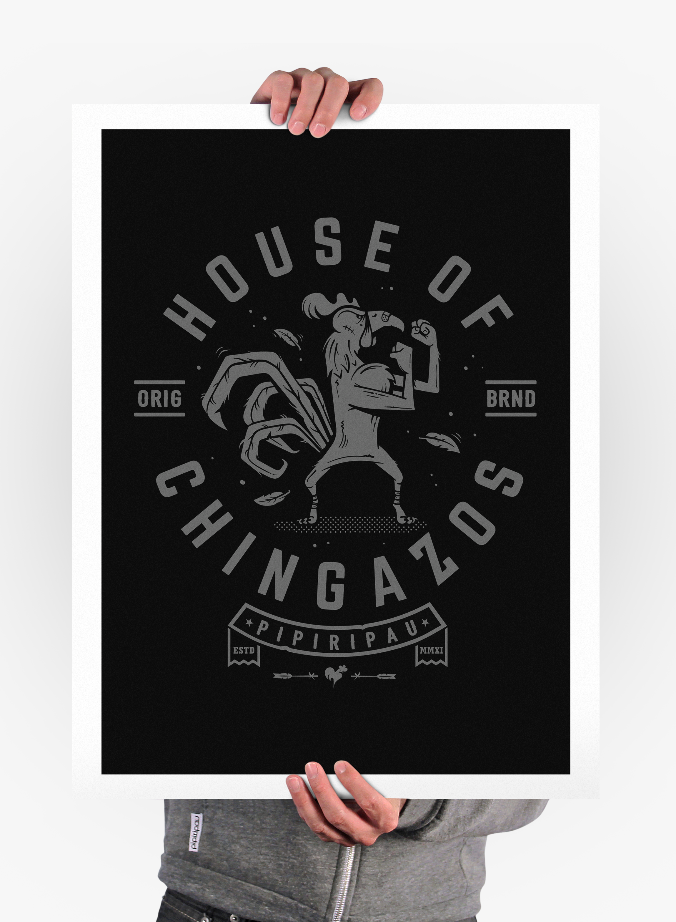 House of Chingazos Blk (Print)