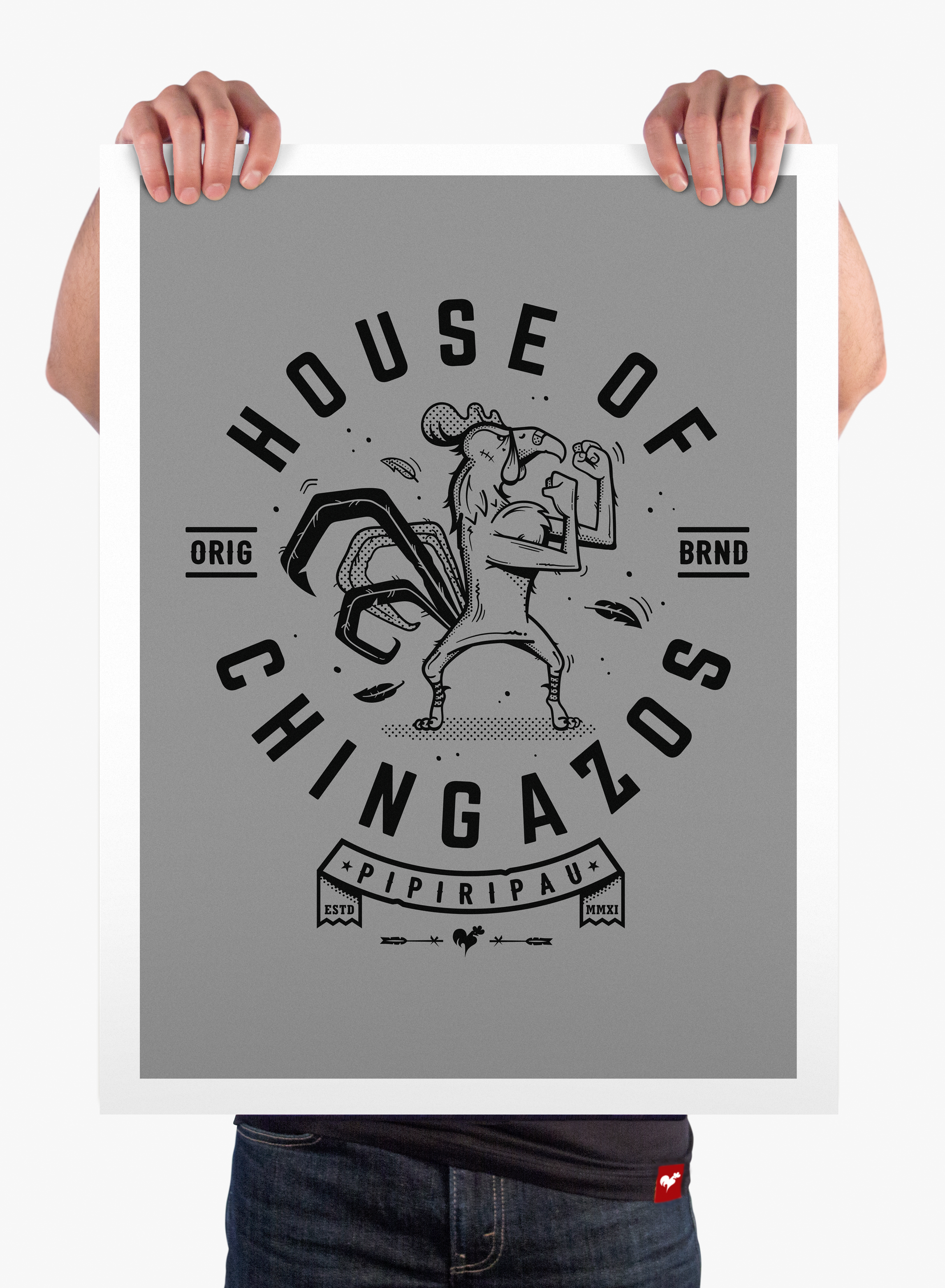 House of Chingazos Gray (Print)