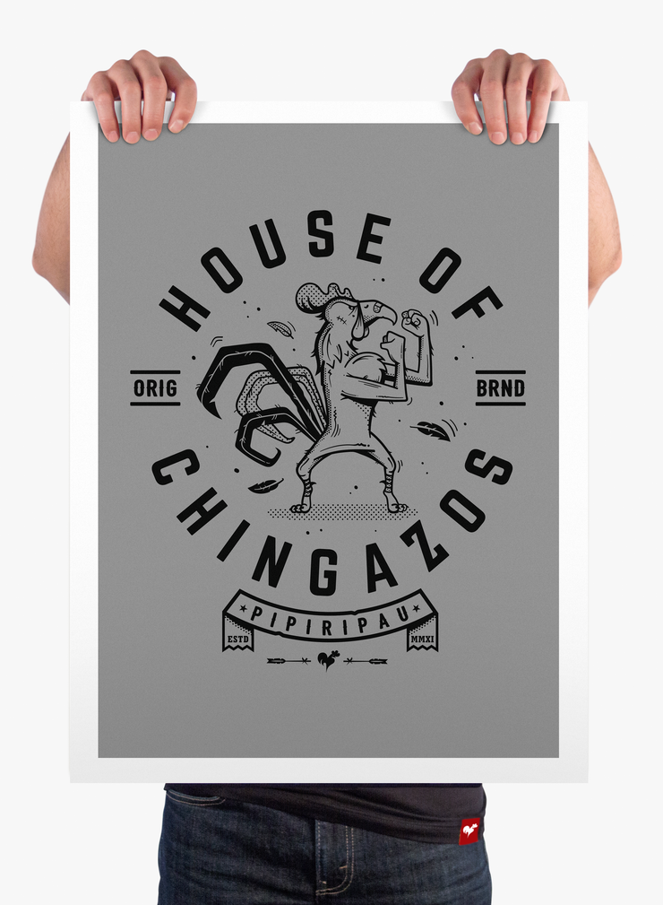 House of Chingazos Gray (Print)